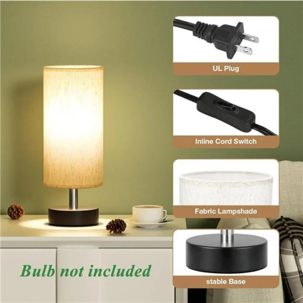 Small Table Lamp for Bedroom Nightstand Minimalist Desk Lamp for Living Room